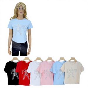 คอมโมโด 7 2025 ฤดูร้อนฤดูใบไม้ร่วงแฟชั่นน่ารักใหม่ผ้าฝ้ายแท้ระบายอากาศได้ดีเสื้อยืดแขนสั้นลำลองพิมพ์ลายเสื้อผ้าทรงปกติ - Product Image 1