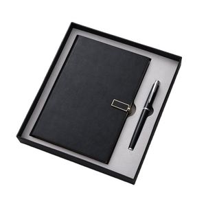 Set de Regalo Promocional al por Mayor de Cuaderno y Bolígrafo Personalizado, Set de Cuaderno y Bolígrafo A5 con Cubierta de Cuero Rojo, Set de Regalo de Diario con Bolígrafo - Product Image 3