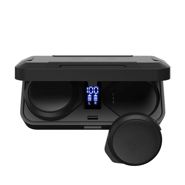 Wireless Earphones TWS LED Display Binaural Headset Waterproof HD Calling Helmet Headphones for Riding and Skidding