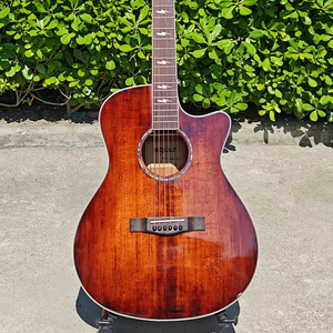 Vintage Colour Gloss Steel <b>String</b> Acoustic Guitar Custom logo 40 Inch OM Style Solid Spruce Top Laiminated Mahogany Body - Product Image 1
