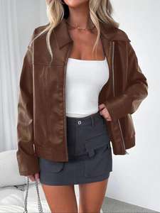 Manteau <span class=keywords><strong>court</strong></span> décontracté unisexe L5043 de nouvelle génération, personnalisé pour l'export, couleur unie avec fermeture éclair sur les épaules en modal - Product Image 3