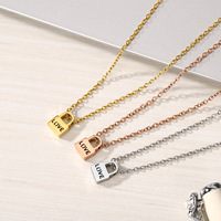Collier Cœur Verrouillable pour Couples en Acier Inoxydable, Design Amour Creux et Perforé, Surface Lisse, Accessoire DIY