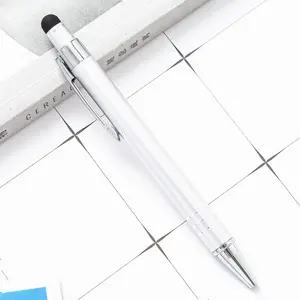 2024 Лидер продаж, разноцветные персонализированные шариковые ручки с логотипом на заказ, Шариковая модная пишущая алюминиевая ручка