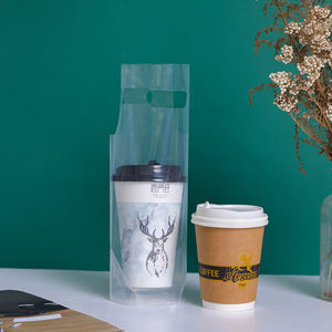 Bolsa de refuerzo inferior de plástico PE reciclable con logotipo personalizado para uso en supermercado, para almacenamiento de tazas de café - Product Image 3