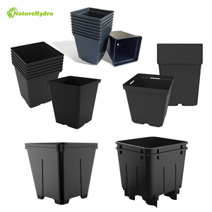 Horticulture Jardin Petits Pots De Pépinière En <span class=keywords><strong>Plastique</strong></span> Serre Seaux De Fleurs Noirs 1L/2L/3L/5L Pots De Plantation - Product Image 2