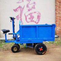 Chariot transporteur à plat électrique à quatre roues en acier inoxydable enduit de poudre Capacité de 1000kg Stockage en entrepôt extérieur OEM