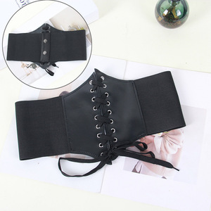 <span class=keywords><strong>Ceinture</strong></span> en cuir de luxe rétro style western pour femme, large et élastique, pour la décoration de robes, accessoire pour filles - Product Image 6