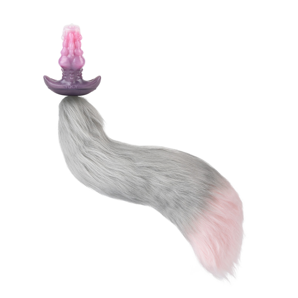 Fantasy Anal Plug with Fluffy Tail - Real Touch Anal Sex Toy for Couples,  Ideal for Sexy Cosplay Games