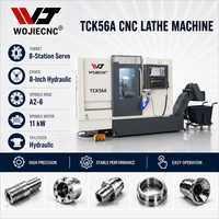 Tour CNC TCK56A avec système Fanuc, tourelle 8 postes, moteur de broche 11KW, tour CNC à banc incliné pour le métal
