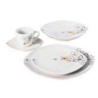 Service de table mexicain en porcelaine, 30 pièces, compatible lave-vaisselle et micro-ondes, anti-fuite, résistant au four