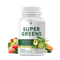 Ausreson Supergreens Capsules Superaliments naturels Suppléments végétaux Vitamines Minéraux Capsules Super Greens