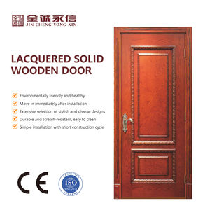 Porta Interna in Legno Massello Preassemblata Stile Classico Cinese e Lusso Americano con Pannello <span class=keywords><strong>a</strong></span> Rilievo per Case - Product Image 2