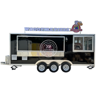 Remorque de restauration durable entièrement équipée, chariot de cuisine de rue avec grils, cuisine mobile, fumoir BBQ, remorque alimentaire