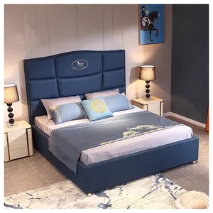 Домашний дизайн, платформа, основание для кровати, набор для спальни, рамка для мебели, современный комплект для кровати из дерева и кожи