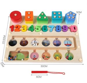 Hot Selling Toddler Best <b>Gift</b> Fine Motor Skills Learning Stacking Wooden Montessori Magnet Puzzles Board - Product Image 2