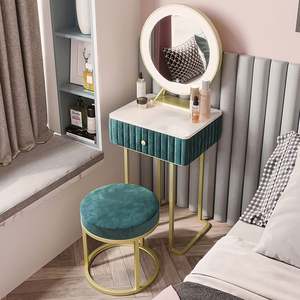 Nordic Marble Super <strong>Narrow</strong> Dresser 50cm Light Luxury Small Online Celebrity <strong>Dressing</strong> <strong>Table</strong> for Mini Bedroom - Product Image 1