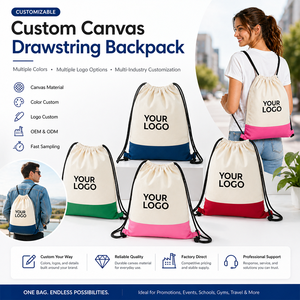 <span class=keywords><strong>Sac</strong></span> à dos en toile <span class=keywords><strong>de</strong></span> coton personnalisé avec cordon <span class=keywords><strong>de</strong></span> serrage, résistant à la poussière, durable, recyclable, avec logo - Product Image 2
