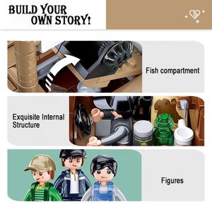 Véhicules maritimes briques navire série blocs de construction <span class=keywords><strong>bateau</strong></span> de pêche modèle bricolage assemblage jouets pour enfants adultes enfants cadeaux d'anniversaire - Product Image 2