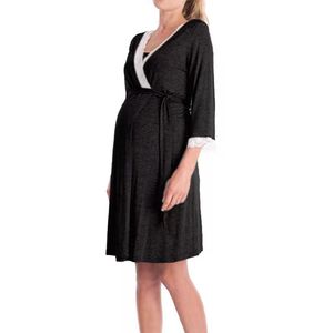 Vestido de Maternidad de Encaje de Manga Corta, Pijama para Mujer Embarazada, Superventas - Product Image 5