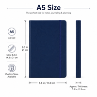Carnet A5 personnalisé en carton rigide avec élastique et reliure parfaite pour le bureau, l'école ou comme cadeau – Vente en gros