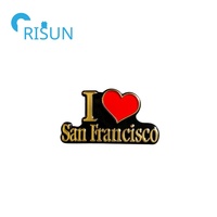 Personnalisé Californie San Francisco CA Souvenirs Pin Aimant San Francisco SF Golden Gate Bridge Paysage Émail Épinglette Badge