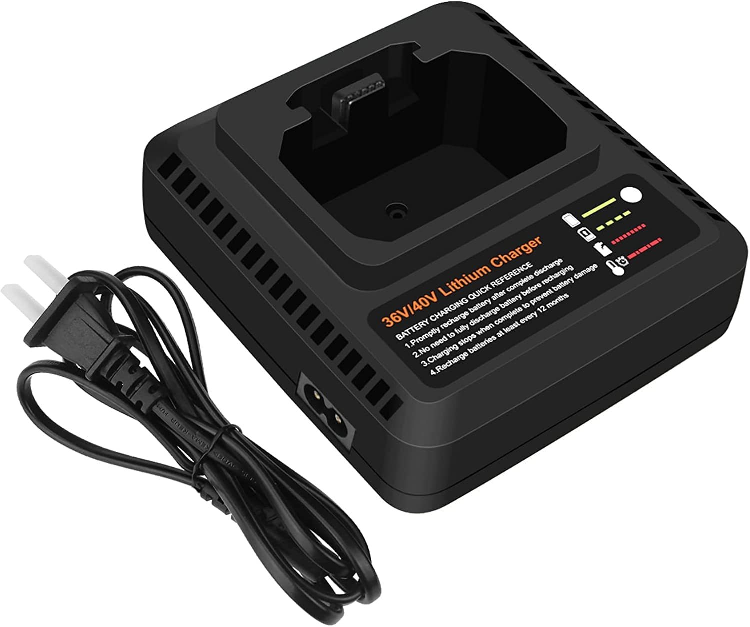 40V Lithium Battery For Black And Decker 40V Max Tools LBX2040 LBXR36 With Charger
