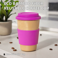 Mug de voyage personnalisé en fibre de bambou écologique et en coque de riz, tasse à café réutilisable et biodégradable pour la rentrée scolaire