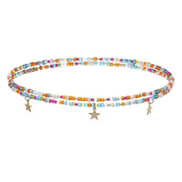 Vente en gros de perles colorées pour la taille élastique Bijoux pour le ventre et le corps Perles de rocaille fines Gland Bracelet Collier de cheville Chaîne de corps pour les vacances