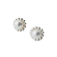 LT-341 S925 Sterling Silber Perlen ohrringe Vielseitige feine Stud Design Frauen koreanische Blume für Hochzeit und Verlobung