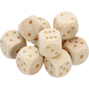 Dés en bois naturel polyédriques en vrac pour jeux de table, Mahjong, et ensemble de dés à l'histoire - Product Image 1