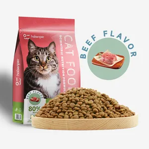 OEM Science Formula Pet Cat Food 10KG Natural Protein Rich Beef Flavors Star Shapes All Age Cat Dry Staple Food