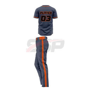 Venta caliente logotipo personalizado impreso conjuntos de uniformes de béisbol para hombres adultos antibacteriano de secado rápido transpirable ropa deportiva hecha - Product Image 3