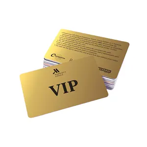 Engraving Silver / Gold Metallic ID Card for Club Member Loyalty Card