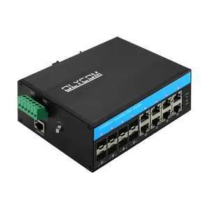 Switch Ethernet industriale Gigabit a 16 porte Vitesse managed Layer 2 Telnet CLI Ring