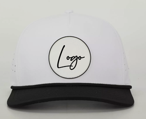 Chapeau de camionneur confortable Patch personnalisé Logo Laser perforé respirant Protection solaire corde de Golf réglable élégant pour la plage - Product Image 1