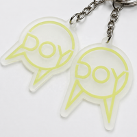 Porte-clés promotionnels translucides avec logo personnalisé en caoutchouc lumineux pour cadeaux