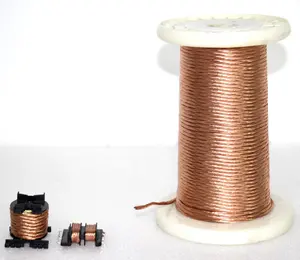 2uew 180 c 24 fios 0.3mm esmaltado, fio de cobre litz 24x0.3mm para conversores de alta frequência