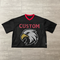 T-shirt de sport vintage personnalisé T-shirt en maille de polyester respirant coupe Boxy surdimensionnée sérigraphie culture lourde Chemise en jersey pour hommes