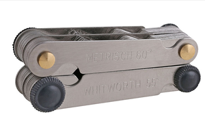 Jauge de bouchon de pas de filetage professionnel de haute qualité 40 lames métriques 60 et <span class=keywords><strong>Whitworth</strong></span> 55 degrés pour usage industriel - Product Image 4