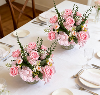 Hochwertiger Blumenständer mit Künstlicher Blumenkugel für Hochzeit, Babyparty und Tischdekoration