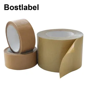 Ruban d'emballage Bostlabel ruban de papier kraft auto-adhésif ruban de papier kraft gommé activé à l'eau ruban de papier kraft d'emballage personnalisé