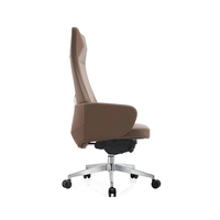 Chaise élévatrice ergonomique moderne pour bureau exécutif avec design en cuir synthétique véritable