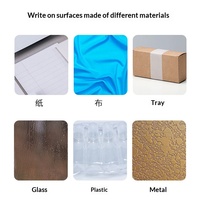 Marqueur permanent à séchage rapide en plastique, rouge, bleu, noir, étanche, pour la logistique, 15 cm, lot de 10, en boîte, à base d'huile, pointe large, vente en gros