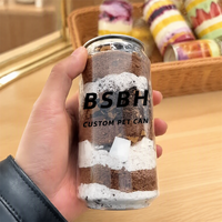 Boîtes en plastique PET BSBH avec anneau de traction pour boissons, pâtisseries, logo personnalisé, 400 ml, boîtes en plastique PET transparentes