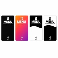 Carte de menu de restaurant personnalisée, étanche, NFC RFID 13,56 MHz, autocollante, support de table, appuyez pour consulter le menu en ligne, puce 215