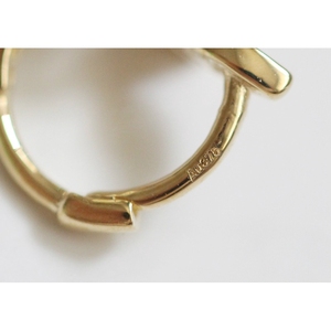 Pendiente de rama de estudiante femenino personalizado con hoja de oro puro de 9K, pequeño taladro de circón, pendientes de aro de perlas a la moda, bodas, 2017 - Product Image 5