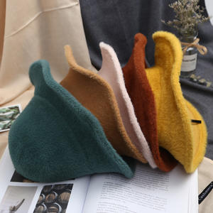 2025 nueva llegada sombreros de cubo sólidos moda invierno sombreros de cubo personalizados Marten pelo piel peluda gorra de pescador para mujer - Product Image 4