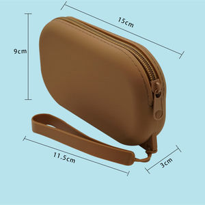 تصميم رائع للنساء والفتيات من السيليكون محفظة نقود مخصصة محفظة بطاقات مفاتيح الهاتف لون سادة حقيبة مفتاح من السيليكون - Product Image 5