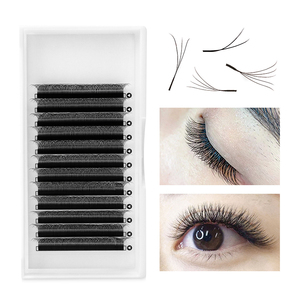 Label privé coréen PBT Crisscross Volume Extensions <span class=keywords><strong>de</strong></span> <span class=keywords><strong>cils</strong></span> 0.07 Trèfle à trois feuilles Design Soft Light 3D 4D 5D Lashes - Product Image 1