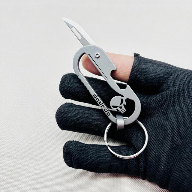 Titanium Alloy Portable Keychain Mini Knife Multifunctional Bottle Opener Opening Box Knife